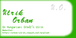 ulrik orban business card